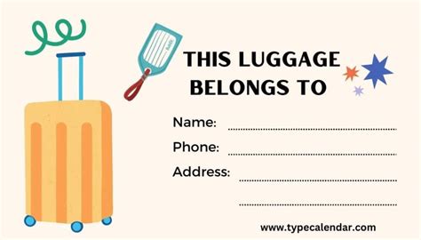 travel bag tag template|simple luggage tag template word.